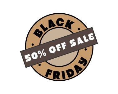 kahverengi bir işareti ile metin için siyah Cuma