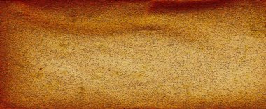 Eski kahverengi kağıt parşömen arka plan tasarımı. Üzüntülü vintage lekeler, mürekkep lekeleri ve solmuş eski püskü bir merkez. Zarif antika bej rengi.