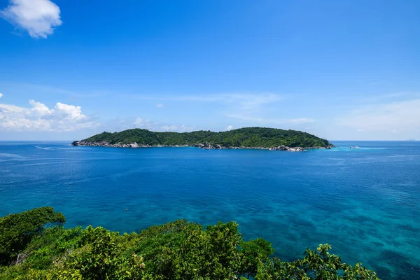 Vue Panoramique Koh Île Similan Avec Nuage Blanc Ciel Bleu — Photo