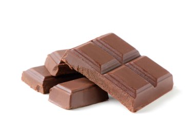 milk chocolate bar isolated on white background, dessert  concept