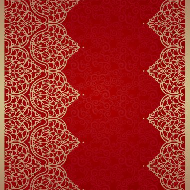 Seamless border in Eastern style.