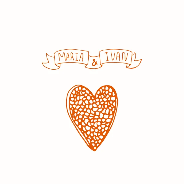 Mutlu Sevgililer günü ve düğün kartı tasarımı — Stok Vektör