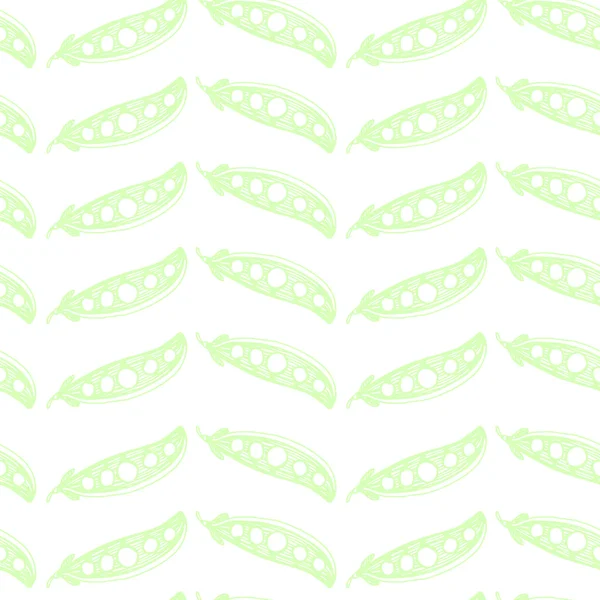 Patrón gráfico moderno sin costuras con guisantes. Hermosa textura del vector vegetariano — Vector de stock