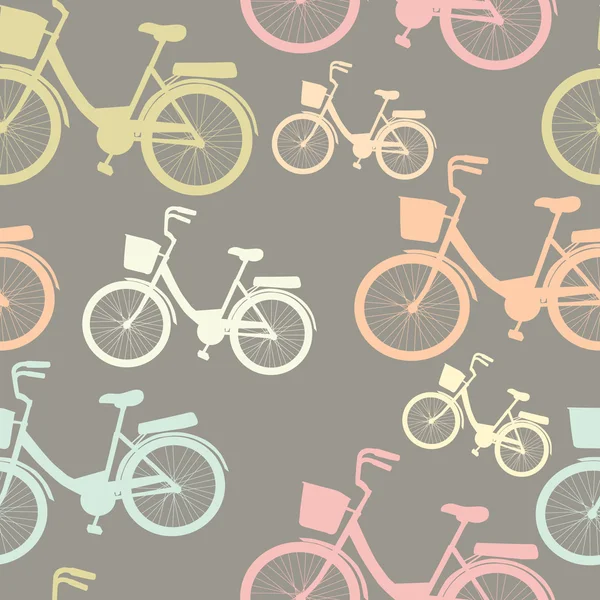 renkli karikatür kentsel bisiklet ile mükemmel seamless modeli
