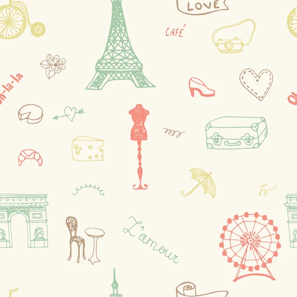 Perfect Paris seamless pattern — Stock Vector