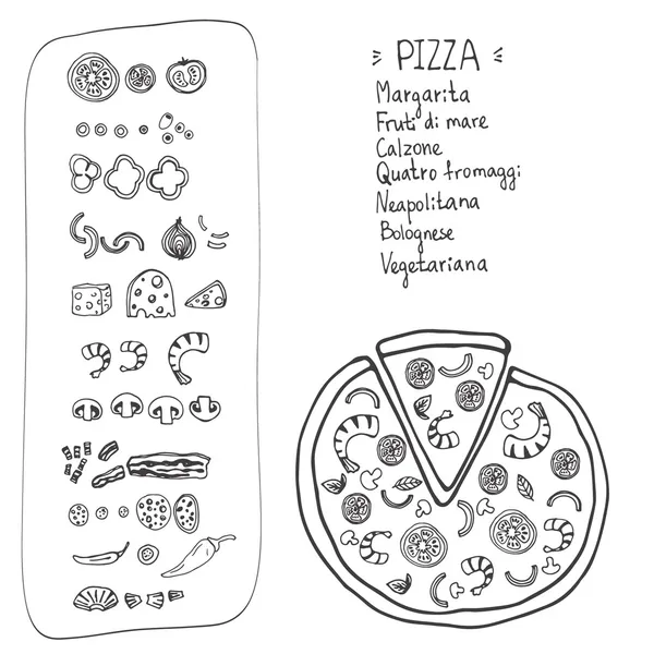 Pizza Italiana7 — стоковый вектор