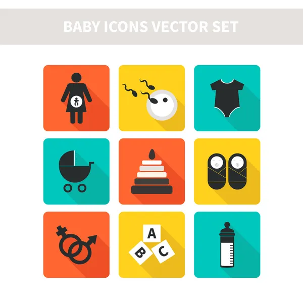 Baby icons — Stock Vector