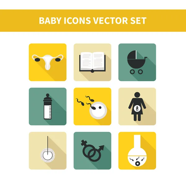 Dětské ikony — Stockový vektor
