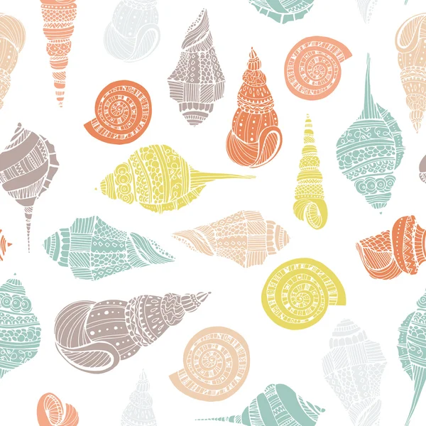 Seashell modèle sans couture — Image vectorielle