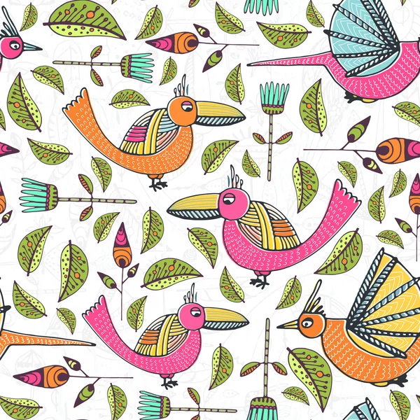 Pattern with birds — Stock Vector