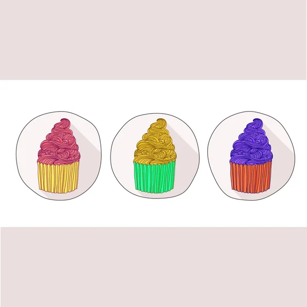 Søde cupcake – Stock-vektor