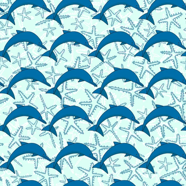 Dolphin pattern — Stock Vector