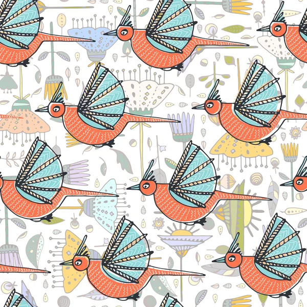 Pattern with birds — Stock Vector