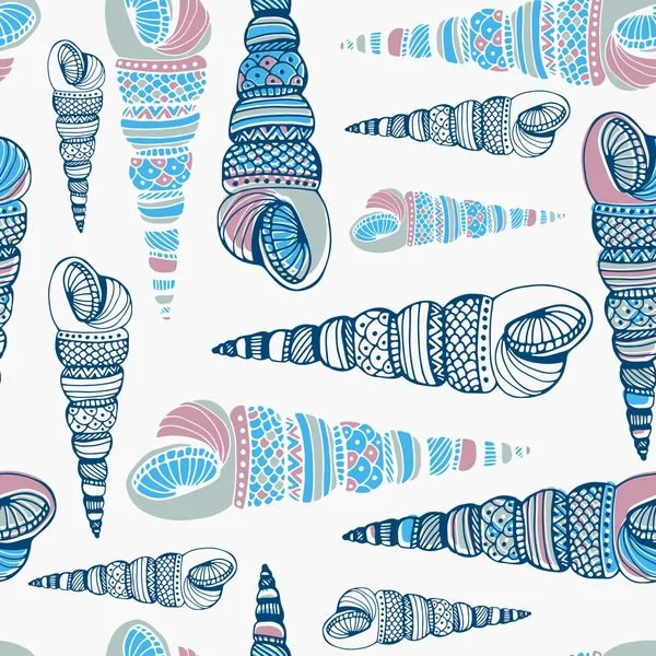 Deniz kabuğu pürüzsüz desen — Stok Vektör