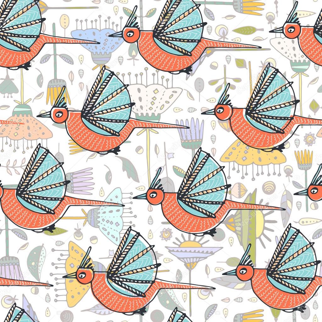 Pattern with birds
