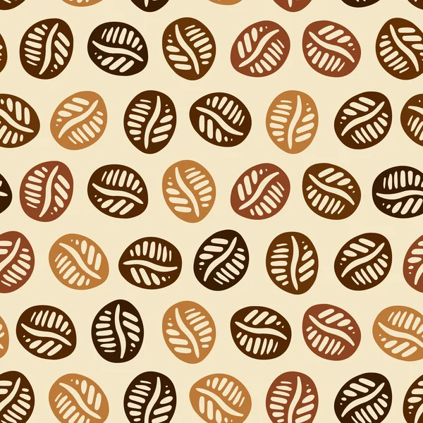 コーヒーの手の描かれたパターン — ストックベクタ