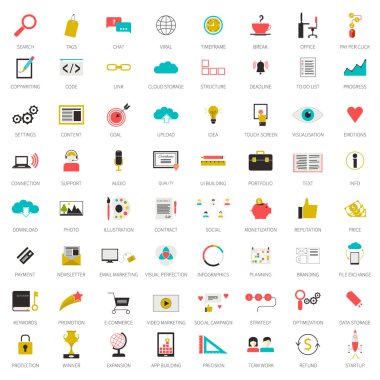 SEO simgeler büyük set