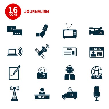 gazetecilik Icons set