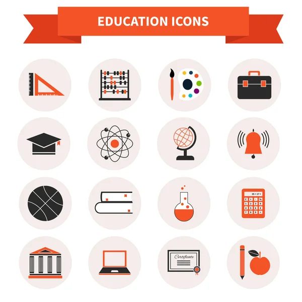 School Subject Icons — Stock Vector