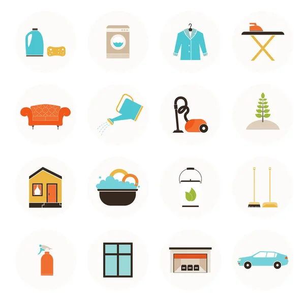 Housekeeping Icons — Stock Vector