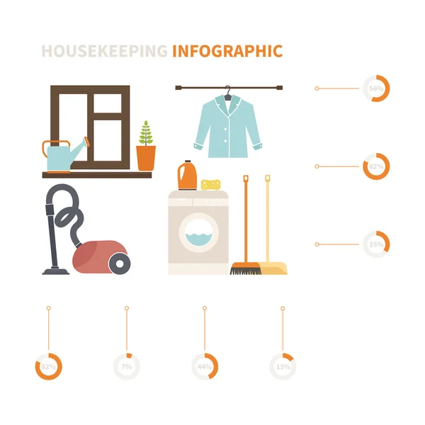 Housekeeping Infographic — Stock Vector