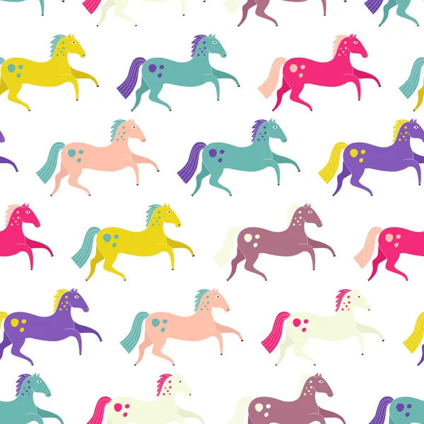 Caballos sin costura — Vector de stock