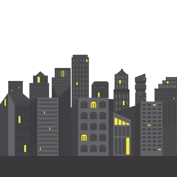 Ilustración de ciudad — Vector de stock