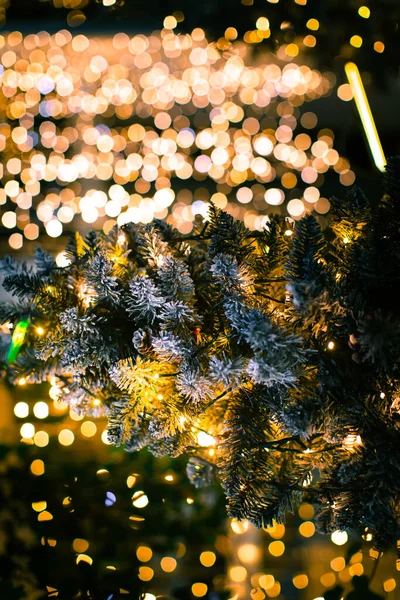新年とクリスマスのボケのライト — ストック写真