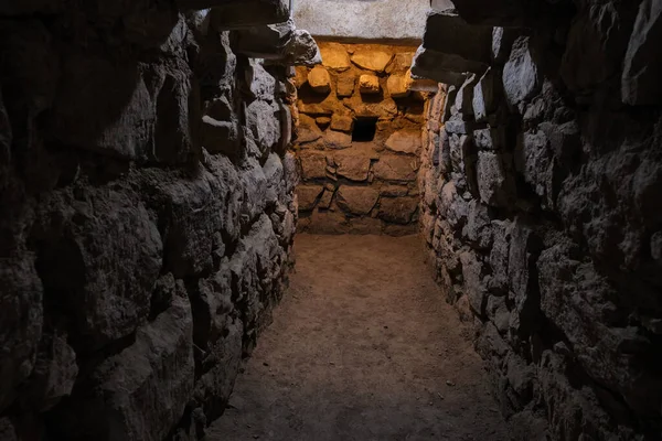 Храмовий Комплекс Chavin Huantar Провінція Анкаш Перу Фотографії Внутрішній Прохід — стокове фото