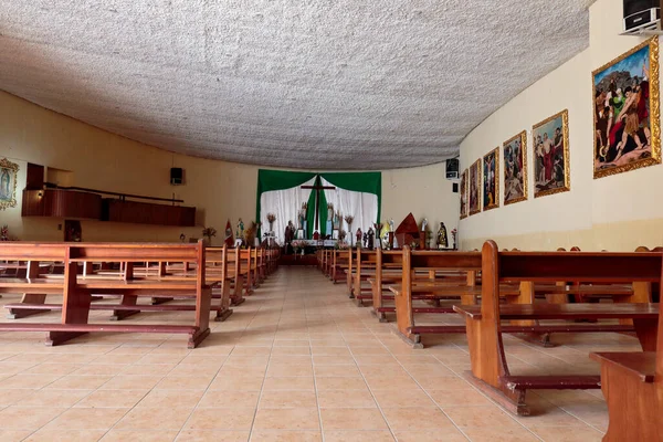 Interior Principal Igreja Senhor Muruhuay Cidade Tarma Mostra Sua Extensão — Fotografia de Stock