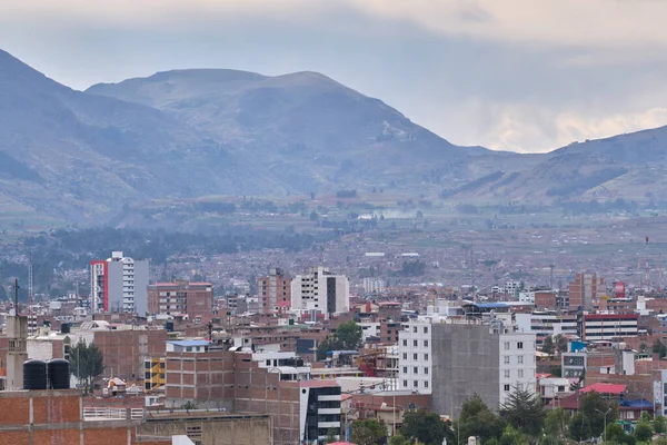 Vista Parcial Ciudad Huancayo Desde Mirador Del Cerrito Libertad — Foto de Stock