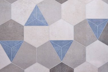 Majolica geometrik altıgen şekillerdeki su dokusu.