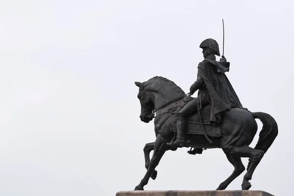 Beeldhouwkunst Paardensport Monument Van Maarschalk Antonio Jose Sucre Gemaakt Meer — Stockfoto