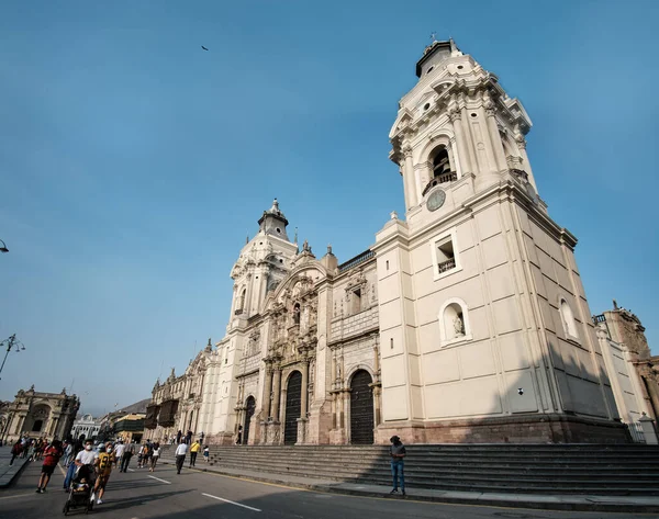 Lima Marzo 2022 Hermosa Vista Catedral Principal Plaza Principal Lima — Foto de Stock