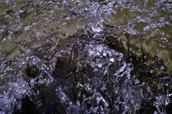 Víz Textúrája Természetes Állapotban Folyóban Amikor Köveknek Csapódik — Stock Fotó