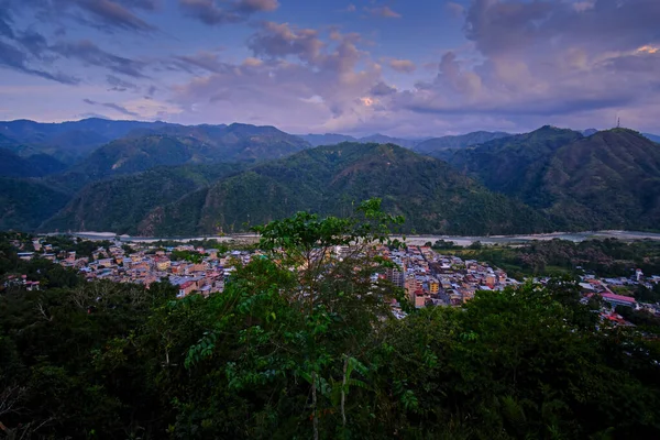 Beautiful View City Merced Chanchamayo Beautiful City Entrance Jungle — Stockfoto