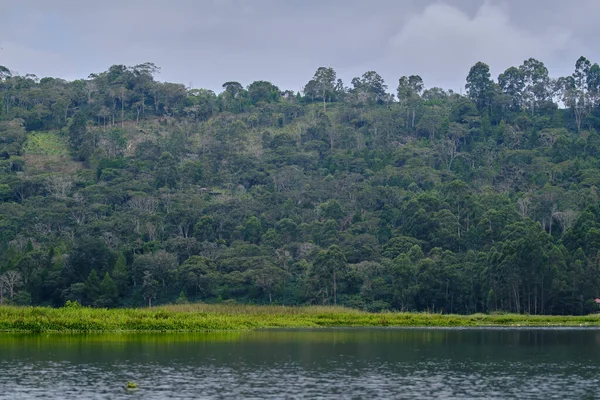 Indah Laguna Oconal Terletak Villa Rica Sebuah Laguna Air Gelap — Stok Foto