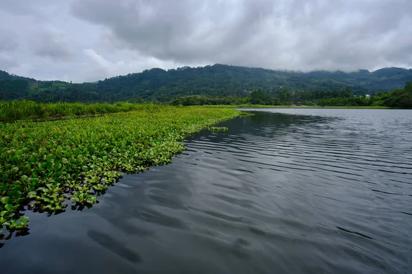 Indah Laguna Oconal Terletak Villa Rica Sebuah Laguna Air Gelap — Stok Foto