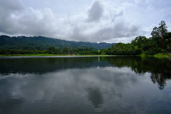 Beautiful Lagoon Oconal Located Villa Rica Lagoon Dark Waters Lotus — Stockfoto