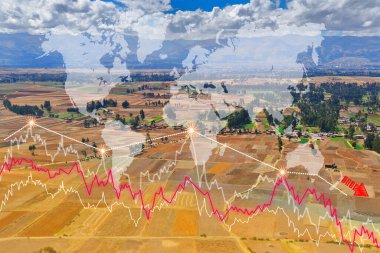 Büyüyen gıda krizinin kavramsal gösterimi.