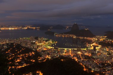 sugarloaf, Rio de janeiro gece görünümü