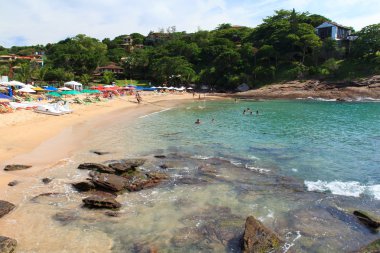 View of the beach Ferradurinha near Rio de Janeiro, Brazil clipart