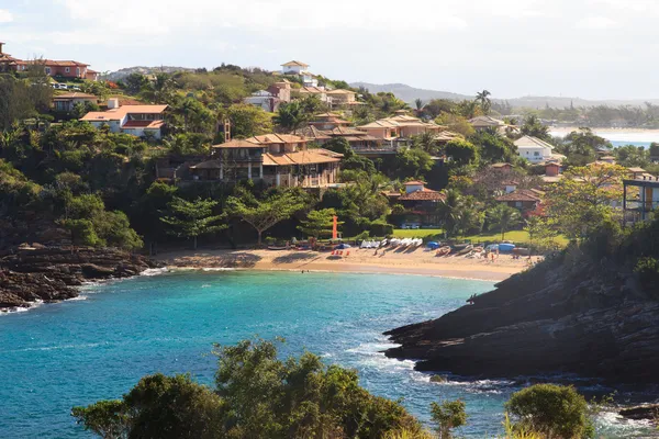 Rio de Janeiro, Brezilya yakınlarındaki Buzios 'ta Ferradurinha plajı.