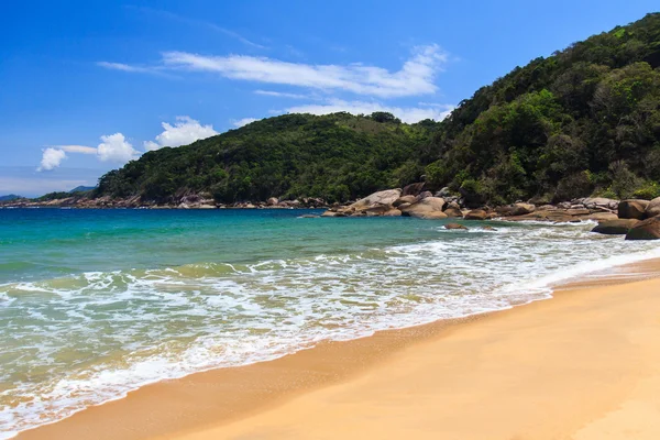 Мирный пустой пляж острова Илья-Гранди, Бразилия — стоковое фото