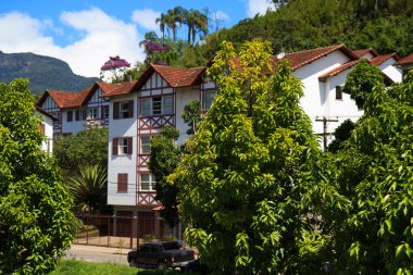 Streets and houses of Petrópolis, Brazil