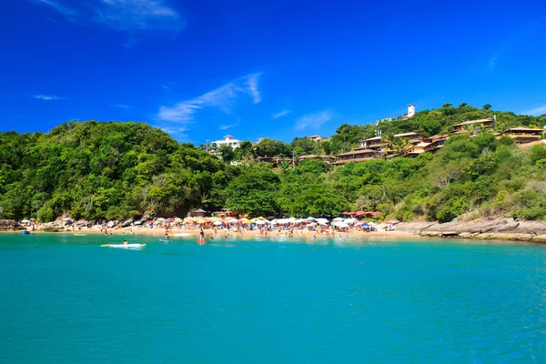 Panoramic view of paradise beach João Fernandinho, Búzios, Brazil — Stock Photo, Image