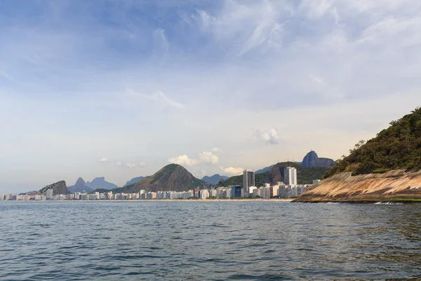 Playa de Copacabana panorámica, Río de Janeiro — Foto de Stock
