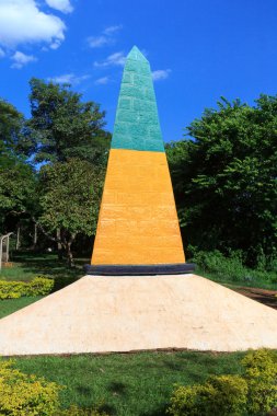 Obelisk Triple Frontier, Brazil clipart