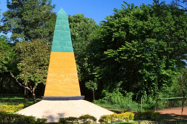 Obelisk Triple Frontier, brazilian side, Brazil — Stock Photo, Image