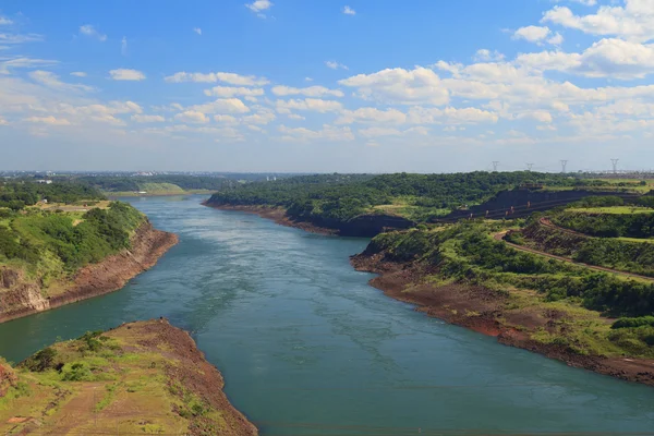 Paraná River, Brazil, Paraguay — стокове фото